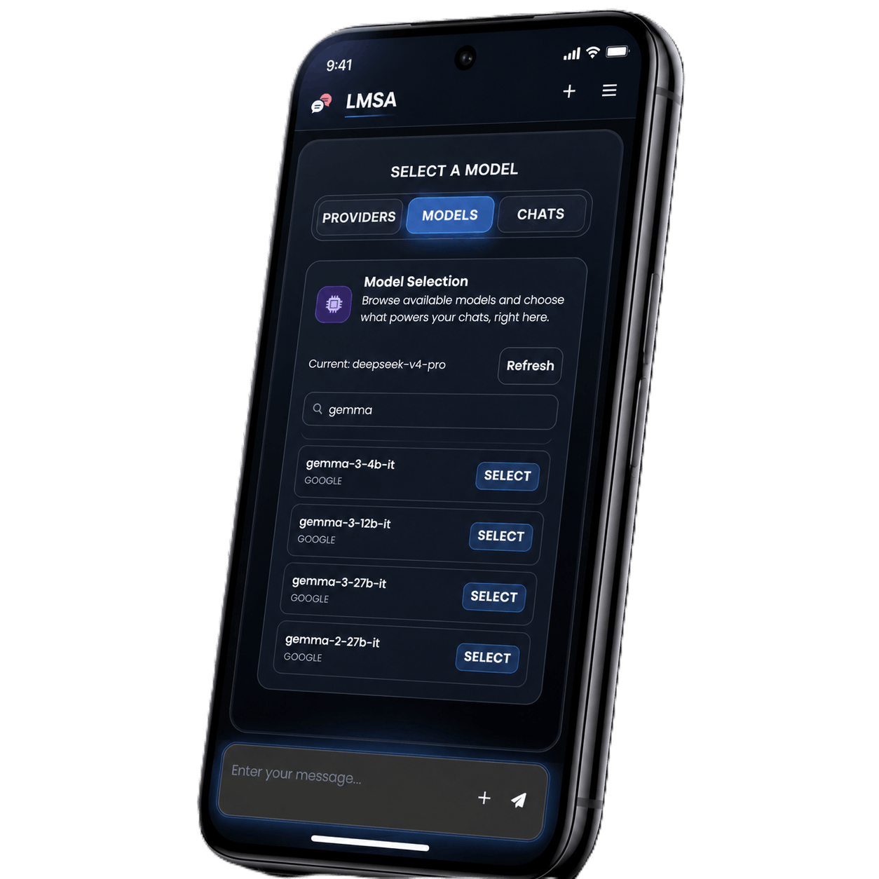LMSA — chat with local LLMs on Android